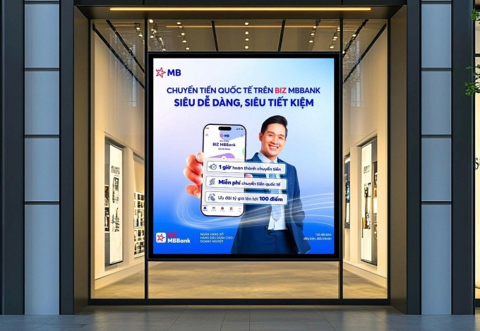 BIZ MBBank hỗ trợ doanh nghiệp chuyển tiền quốc tế 24/7. Ảnh: MB
