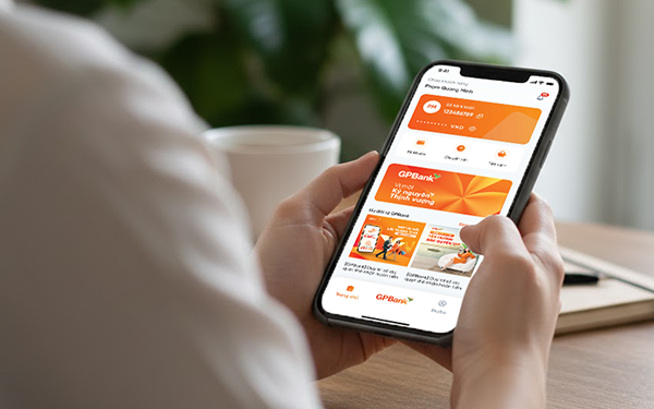 Giao diện ứng dụng GP DigiPlus được thiết kế như một trung tâm tài chính đa năng. Ảnh: GPBank