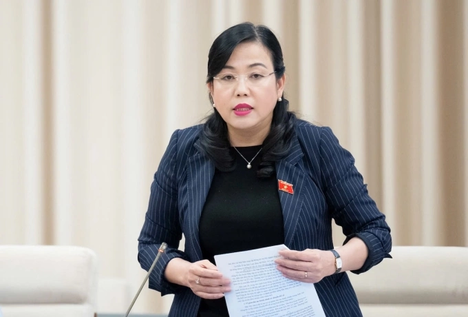 Bà Nguyễn Thanh Hải, Chủ nhiệm Ủy ban Công tác đại biểu, phát biểu tại phiên họp, sáng 8/10. Ảnh: Media Quốc hội
