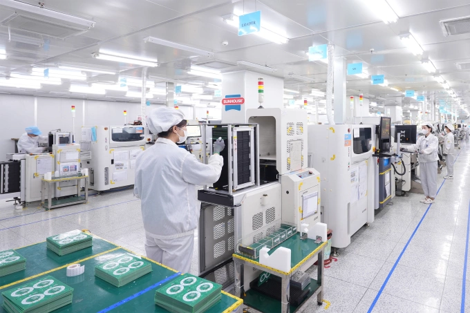 Nhà máy công nghệ cao chuyên sản xuất bo mạch điện tử của Sunhouse đặt tại Quốc Oai, Hà Nội. Ảnh: Sunhouse