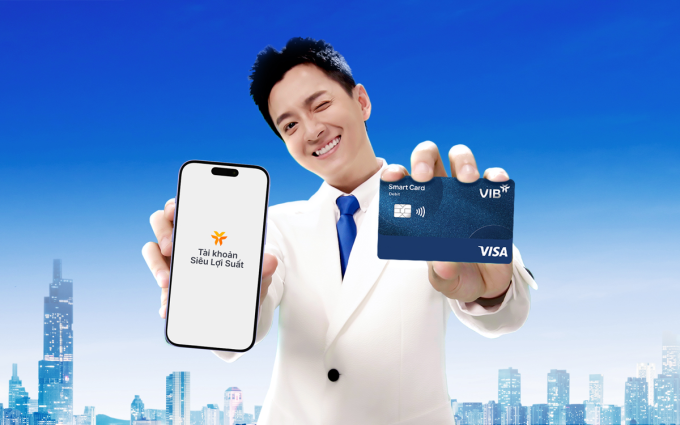 Bộ đôi Sinh lời VIB gồm tài khoản Siêu Lợi Suất và thẻ thanh toán toàn cầu VIB Smart Card. Ảnh: VIB