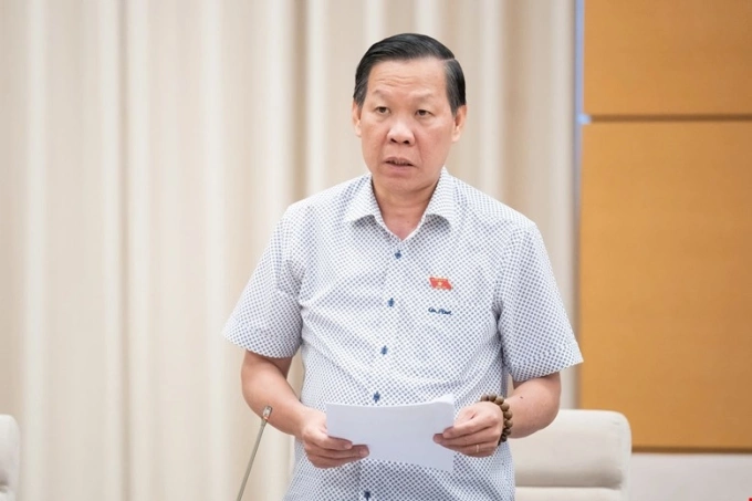 Chủ nhiệm Ủy ban Kinh tế - Tài chính Phan Văn Mãi. Ảnh: Trung tâm báo chí Quốc hội