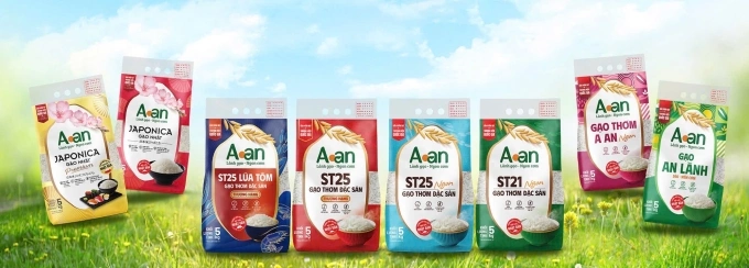 Hình ảnh gạo sạch A An trong bộ nhận diện thương hiệu mới. Ảnh: Tân Long