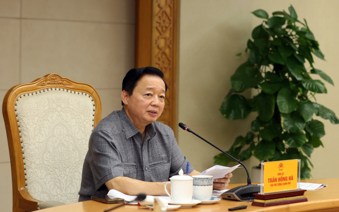 Phó thủ tướng Trần Hồng Hà phát biểu tại cuộc họp, ngày 16/10. Ảnh: VGP