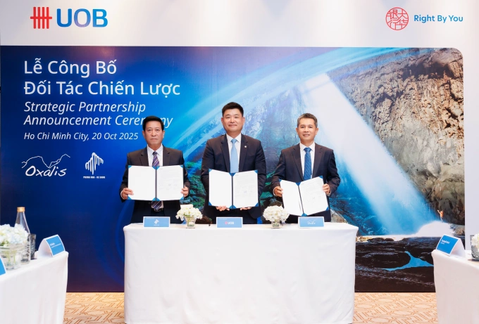 Ngân hàng UOB Việt Nam vừa ký MOU với Công ty TNHH Oxalis và Vườn Quốc gia Phong Nha - Kẻ Bàng. Ảnh: UOB