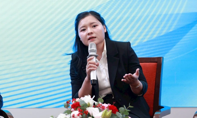 Chuyên gia vàng - bạc Chu Phương phát biểu tại hội thảo, ngày 22/10. Ảnh: Nhịp sống kinh doanh