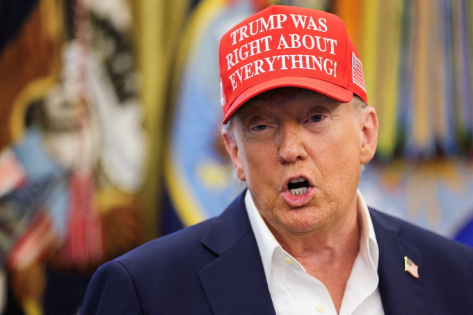 Tổng thống Mỹ Donald Trump tại Nhà Trắng tháng 8/2025. Ảnh: Reuters