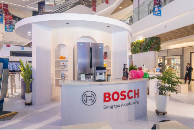 Hệ thống thiết bị cho nhà bếp của Bosch tại sự kiện. Ảnh: Bosch
