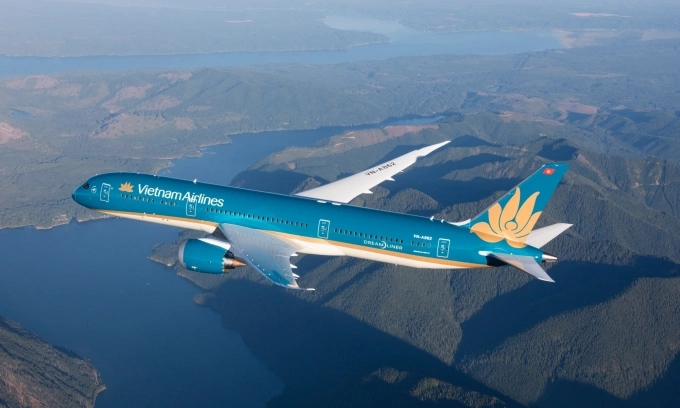 Một tàu bay thân rộng Boeing 787 của hãng hàng không Quốc gia. Ảnh: Vietnam Airlines