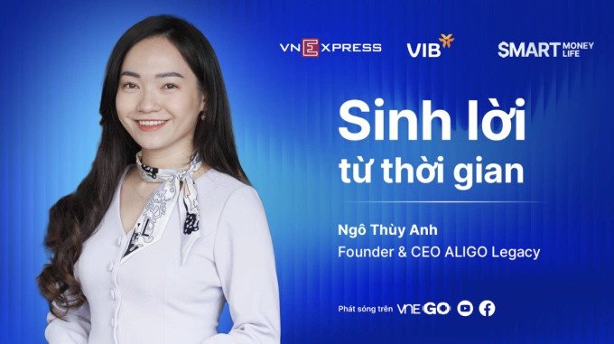 CEO Ngô Thùy Anh, nhà sáng lập Aligo Legacy là khách mời tập 2 vodcast Smart Money, Smart Life - Dẫn đầu xu thế sinh lời. Ảnh: NVCC
