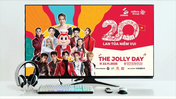 Thông tin chương trình cũng như dàn nghệ sĩ góp mặt trong sự kiện nhạc The Jolly Day của Jollibee Việt Nam được đăng tải trên các nền tảng mạng xã hội. Ảnh: Jollibee Việt Nam