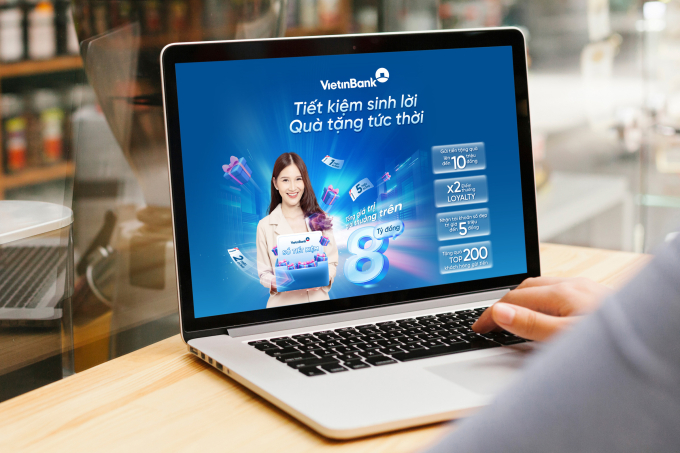 VietinBank điều chỉnh chính sách ưu đãi chương trình Tiết kiệm sinh lời - Quà tặng tức thời. Ảnh: VietinBank