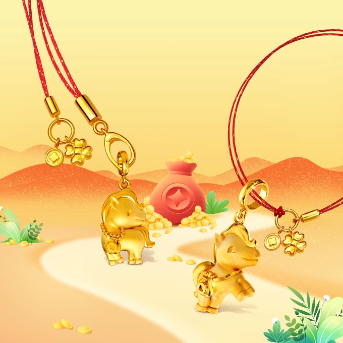 Charm vàng đa năng 24K (99,9%) Mã Nhi Rước Lộc. Ảnh: PNJ