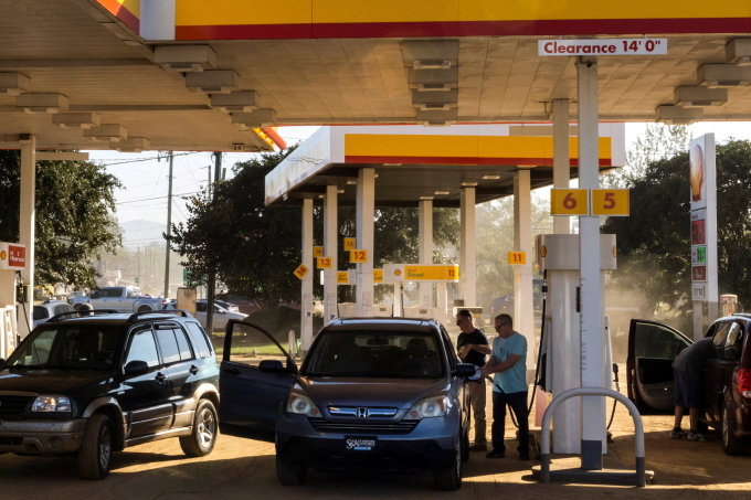 Một trạm xăng ở Swannanoa, Bắc Carolina, Mỹ ngày 3/10/2024. Ảnh: Reuters