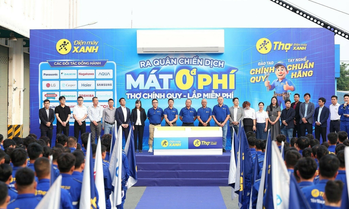 Điện máy Xanh bắt tay các ông lớn đào tạo thợ máy lạnh