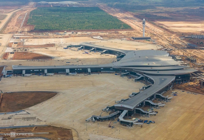 Công trường sân bay Long Thành, tháng 3/2026. Ảnh: Quỳnh Trần