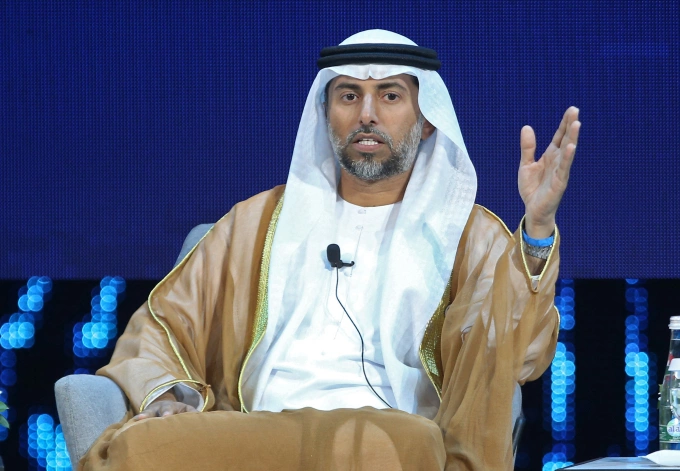 Bộ trưởng Năng lượng UAE Suhail Al Mazrouei phát biểu tại Abu Dhabi tháng 11/2019. Ảnh: AFP