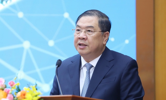 Phó thủ tướng Phạm Gia Túc phát biểu tại hội nghị, ngày 6/5. Ảnh: MOF