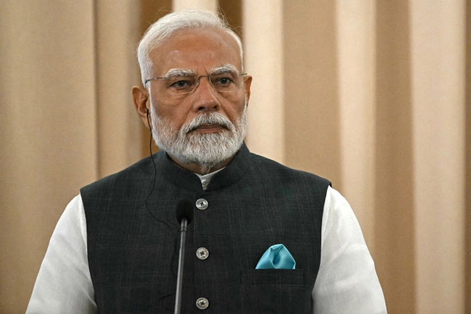 Thủ tướng Ấn Độ Narendra Modi tại Bangkok, Thái Lan ngày 3/4. Ảnh: AFP