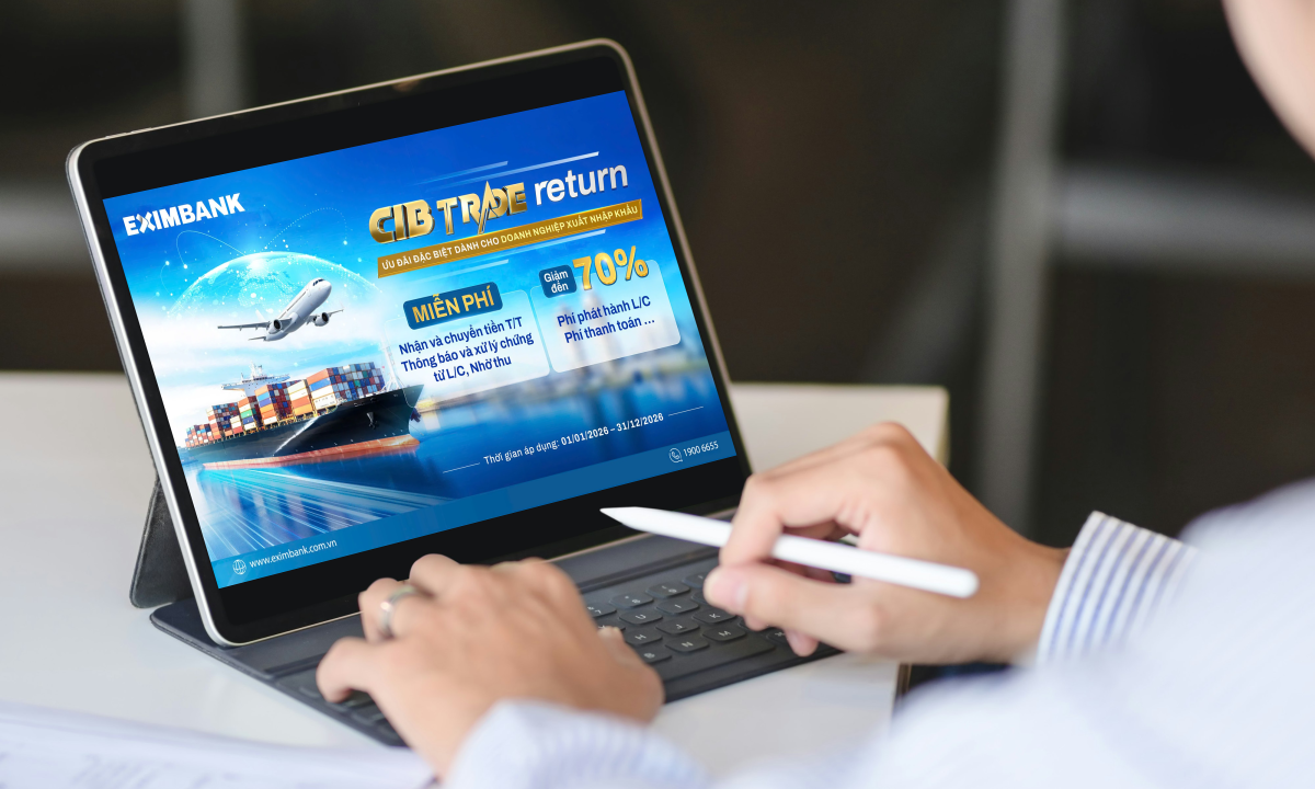 Eximbank ưu đãi phí thanh toán quốc tế cho doanh nghiệp xuất nhập khẩu