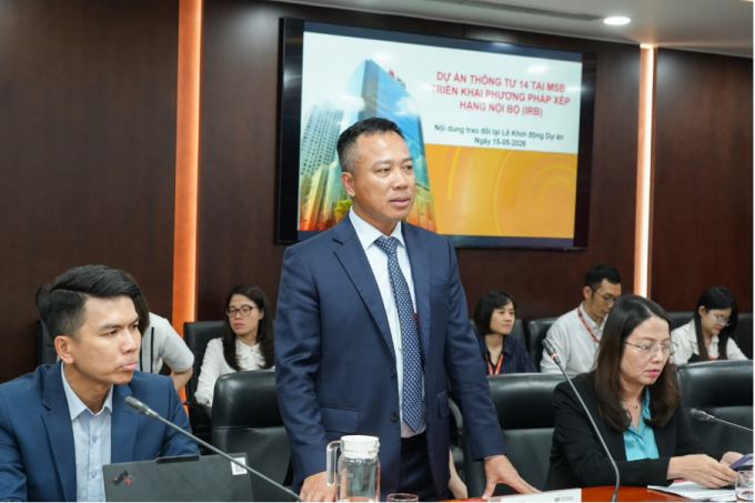 Ông Nguyễn Tiến Đức, Giám đốc Khối Quản lý rủi ro MSB. Ảnh: MSB