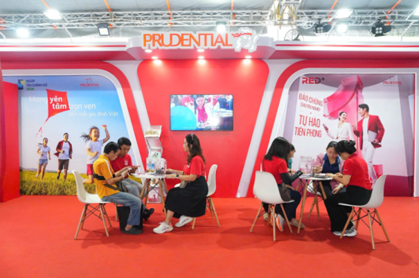 Không gian trải nghiệm của Prudential tại Lễ hội Tài chính số 2026. Ảnh: Prudential