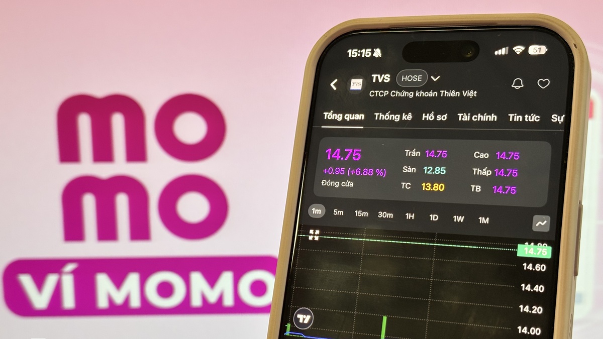 Cổ phiếu Chứng khoán Thiên Việt tăng trần trước thương vụ Momo