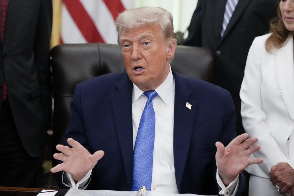 US President Donald Trump in Oval Office at White House June 22, 2026. Photo: AP