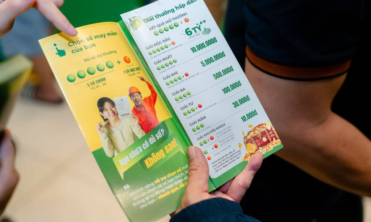 Lotto 5/35 có hai kỳ quay mỗi ngày và trúng thưởng từ một số