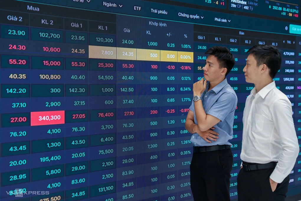 Giao dịch chứng khoán tại sàn Kafi, tháng 4/2026. Ảnh: Quỳnh Trần