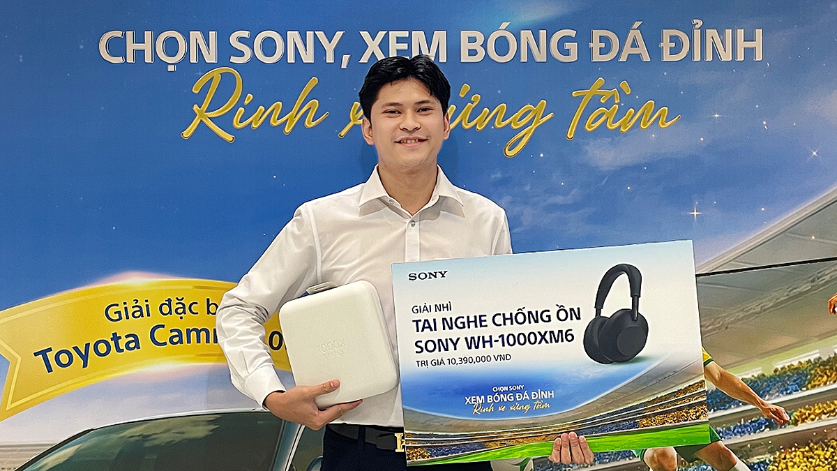 Sony trao 106 giải đợt một chương trình khuyến mại mùa bóng