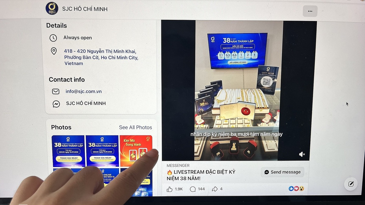 Mất hàng chục triệu đồng vì mua vàng qua fanpage giả mạo SJC
