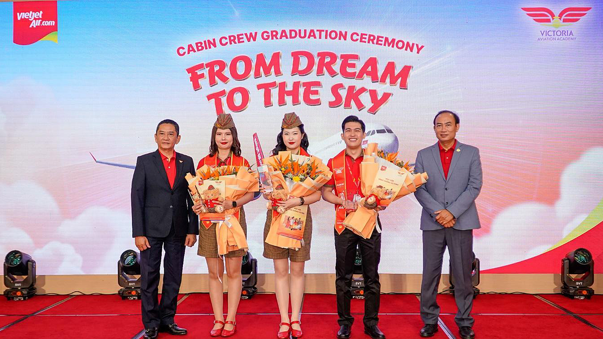 Học viện Hàng không Vietjet Victoria đào tạo nhân lực quốc tế
