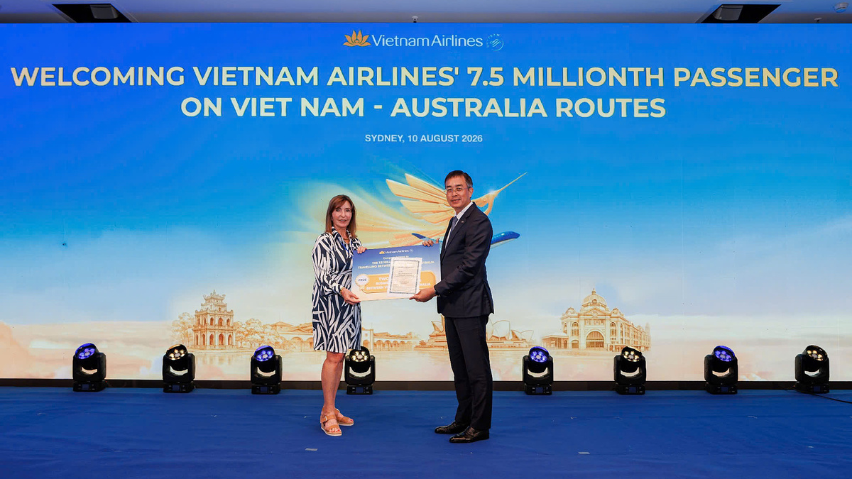 Vietnam Airlines đón hành khách thứ 7,5 triệu đường bay Australia