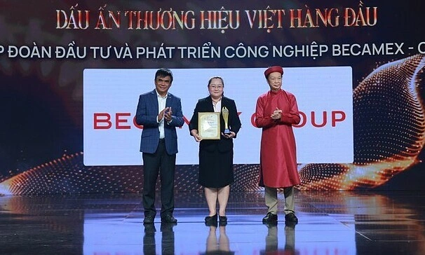 Becamex được vinh danh 'Dấu ấn thương hiệu Việt hàng đầu'
