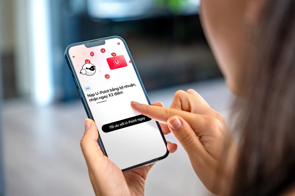 Khách hàng đổi điểm U-Point trên ứng dụng Techcombank Mobile. Ảnh: Techcombank