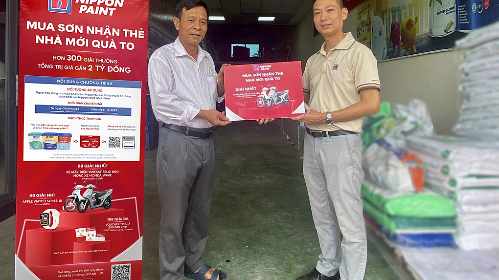 Cơ hội trúng xe máy, điện thoại khi mua sơn Nippon